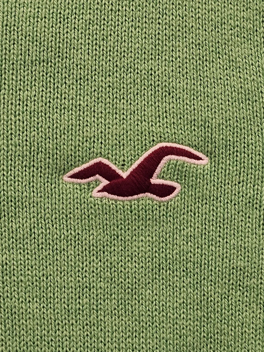 Hollister VTG Y2K Men's Vibrant Lime Green V-Neck Sweater - Size XL - Picture 4 of 5